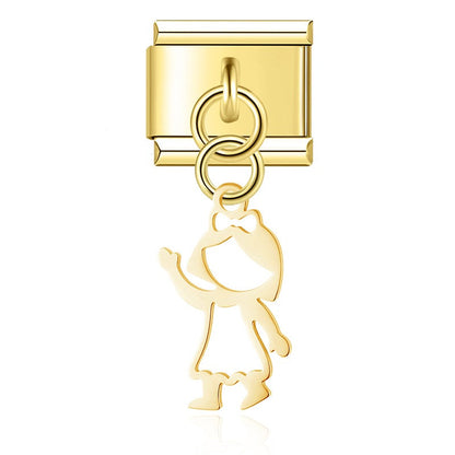 Enamel Santa Claus Dangle Charm