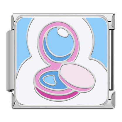 Charming Pink & Blue Fashion Icon Italian Charms — Handbag, Shoe, Bow & Fashion Dangle Links