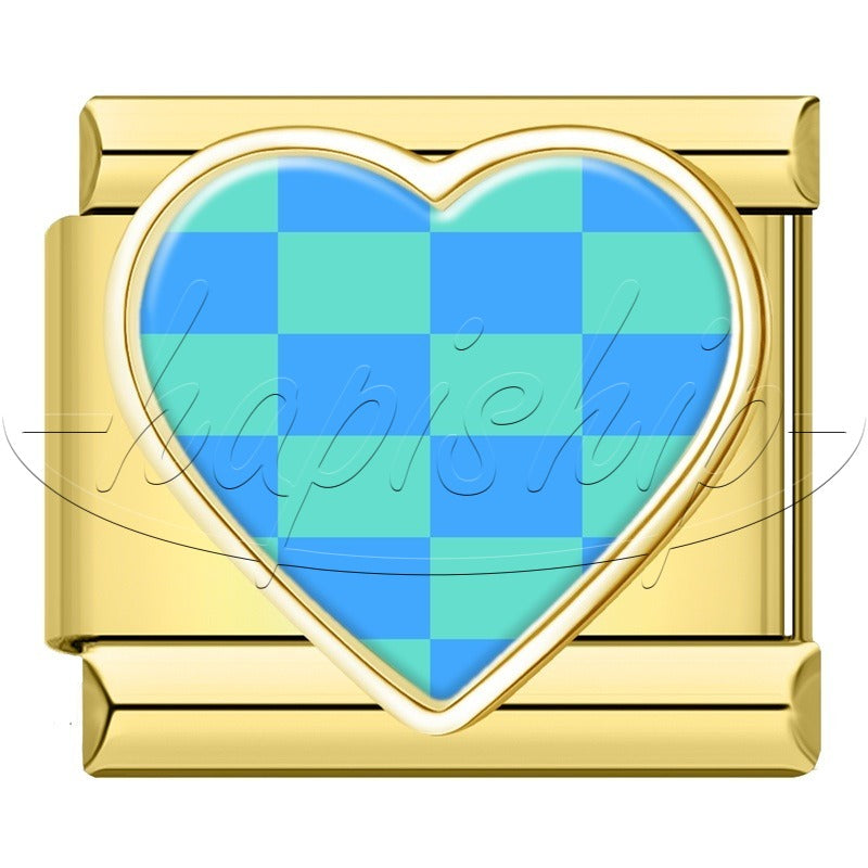 Colorful Grid Heart  TZ158