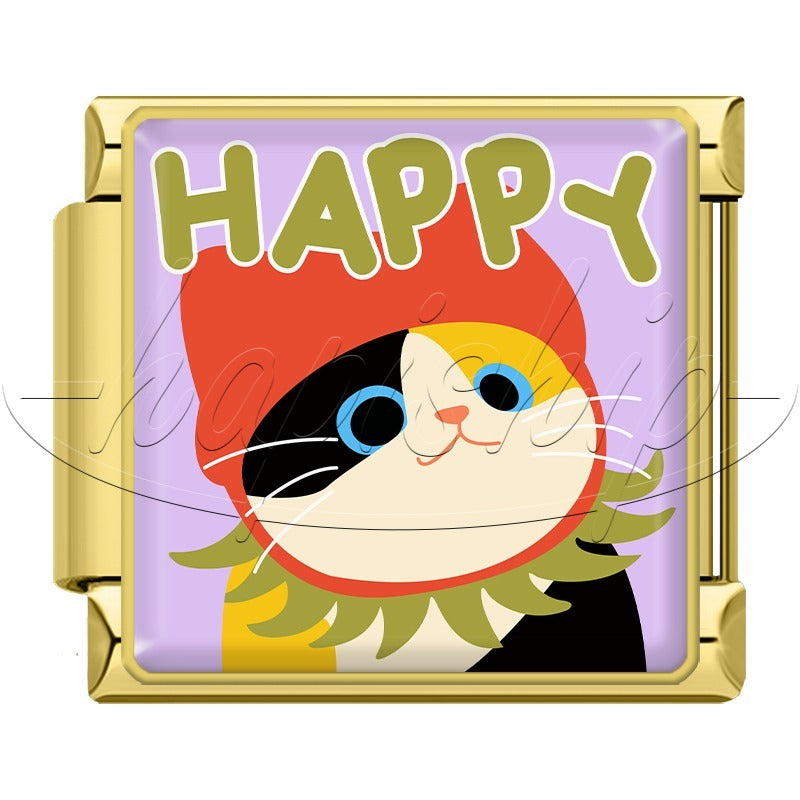 Golden Sweet Kind Happy Cat TZ187-Gold