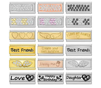 Double Width Italian Charms — Crystal Pavé, Best Friends, Angel Wings, Love & More