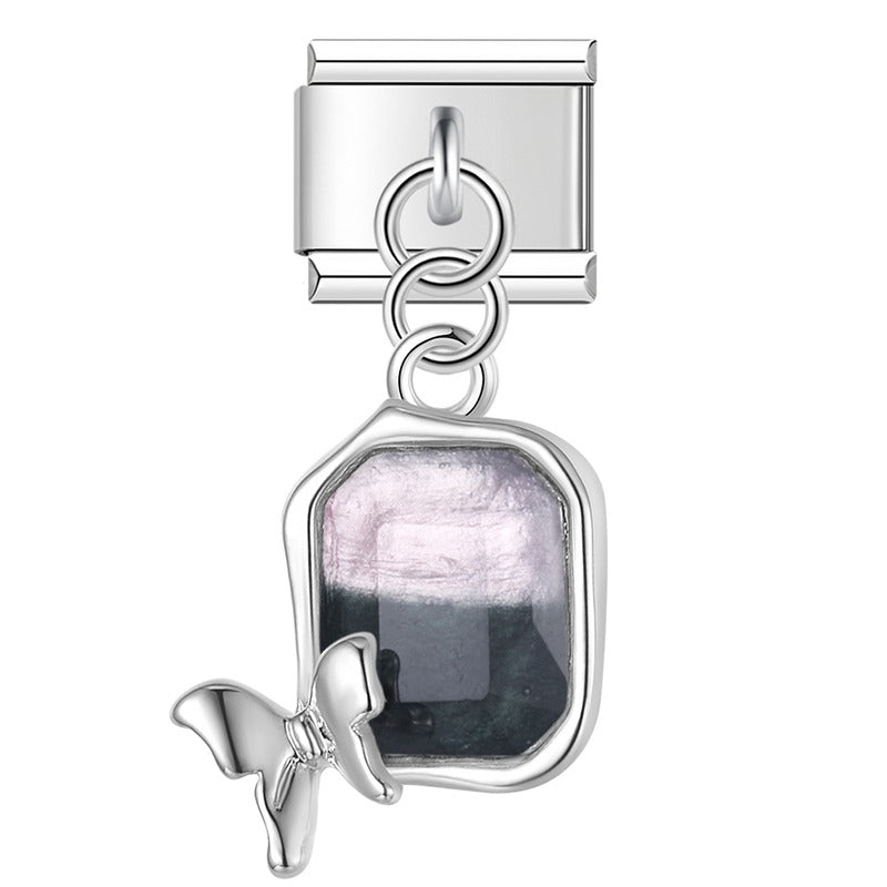 Colored Diamond Flower Butterfly DJ1633