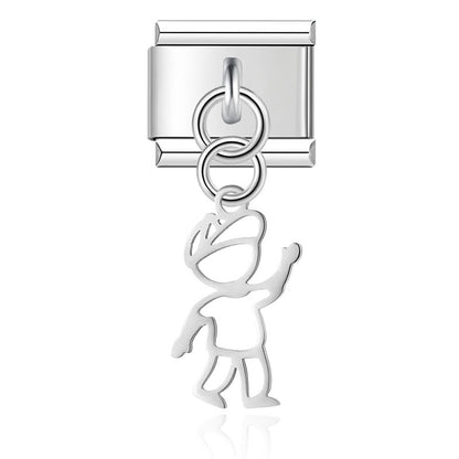 Enamel Santa Claus Dangle Charm