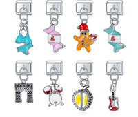 Enamel Ballet Shoe & Dance Dangle Charm for Charm Bracelets