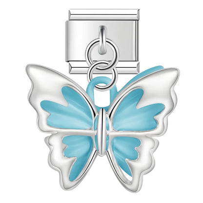 Blue butterfly Italian charm, by Charmtastic