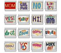 Bold Statement & Expressive Quote Italian Charms — MOM, GRL PWR, Dream Big, WOW! & More