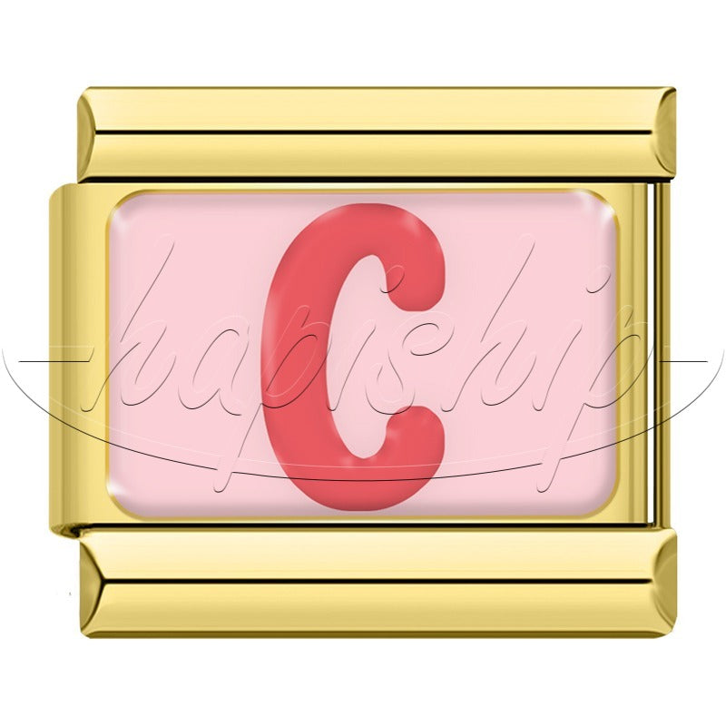 Golden Red 26 English Letters  TZ065