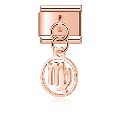 The Rose Gold 12 Constellation Zodiac Dangle Charm
