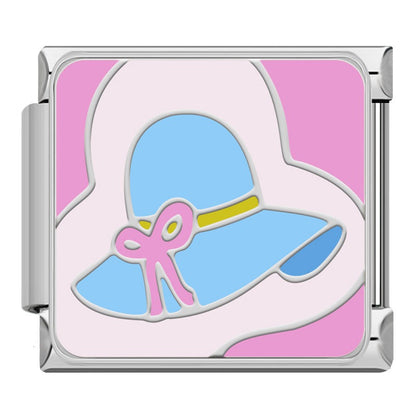 Charming Pink & Blue Fashion Icon Italian Charms — Handbag, Shoe, Bow & Fashion Dangle Links