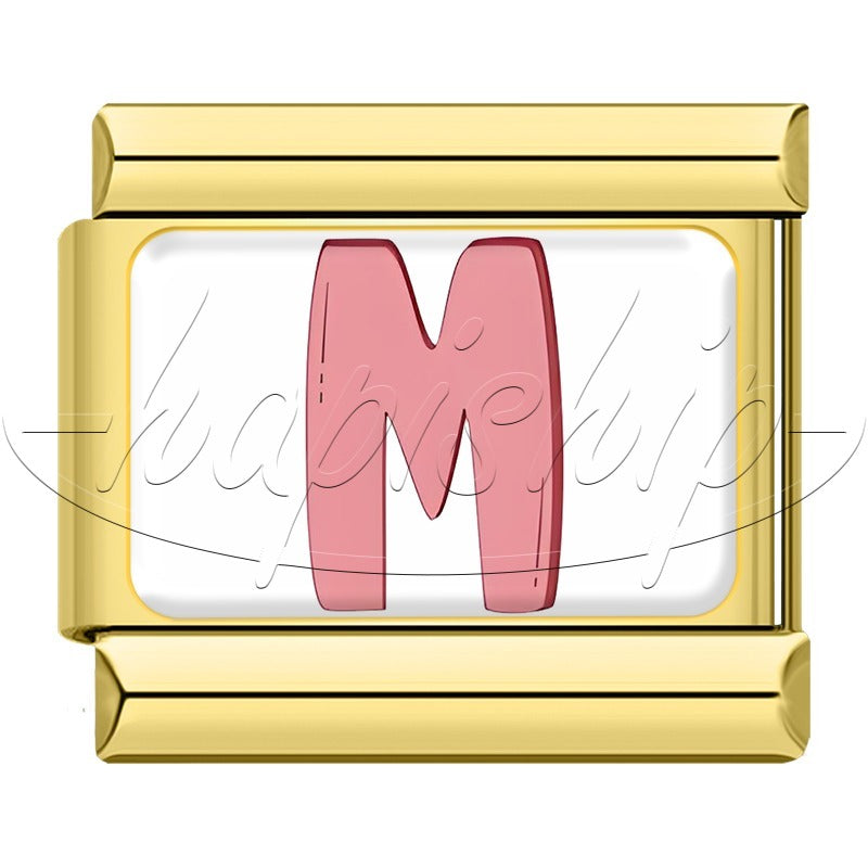 Golden Colorful 26 English Letters TZ037-Gold