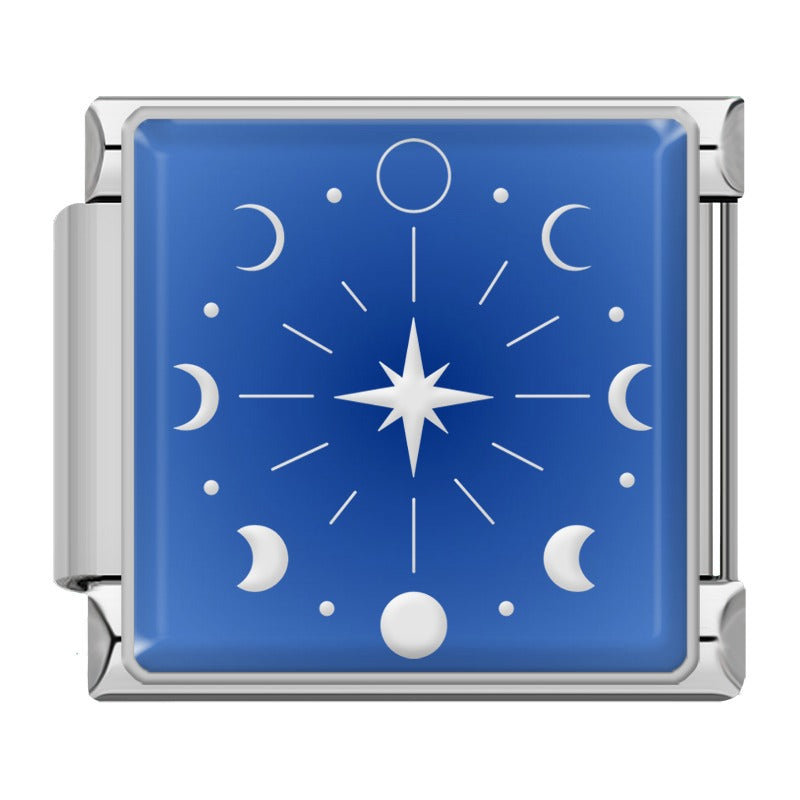 Blue starlit sky Moon Star Heart TZ168