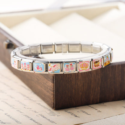 Magical Fairytale & Princess Italian Charms — Pink Castle, Mermaid & Enchanted Bracelet Links