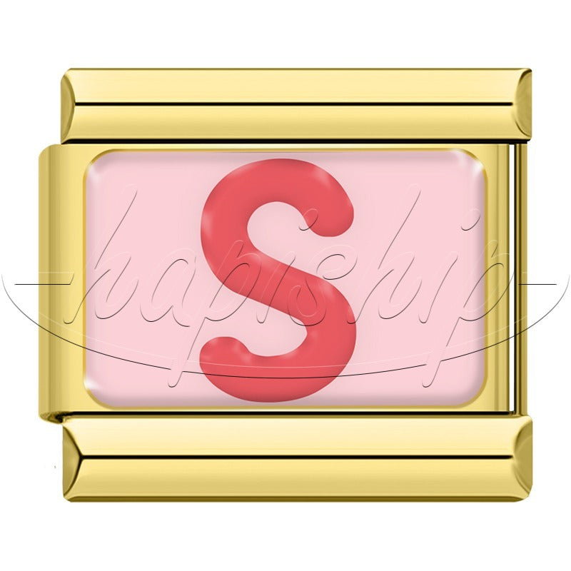 Golden Red 26 English Letters  TZ065