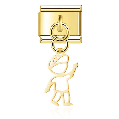Enamel Santa Claus Dangle Charm