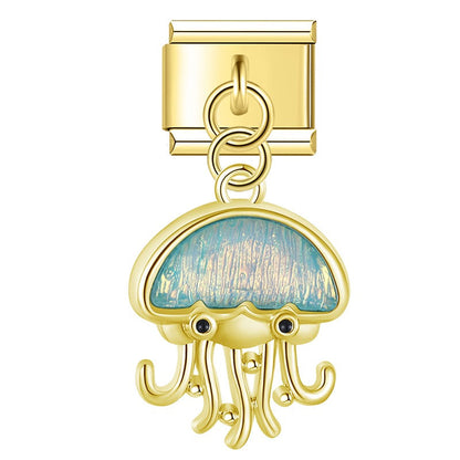 Whimsical Iridescent Jellyfish Dangle Charm