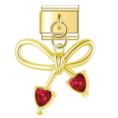Enamel Deer & Fawn Dangle Charm for Charm Bracelets