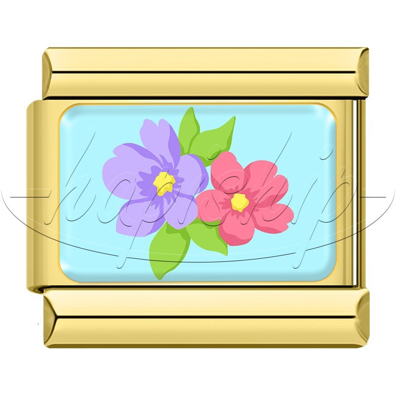 Golden Colorful Flower TZ020-Gold