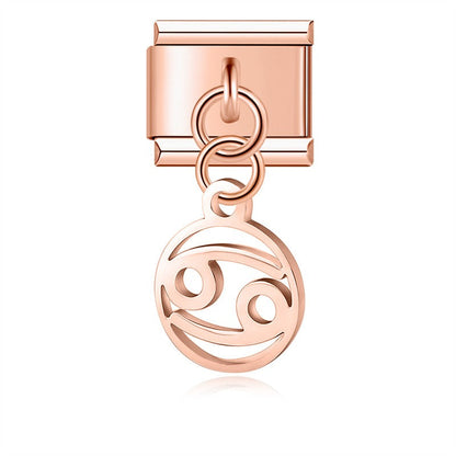 The Rose Gold 12 Constellation Zodiac Dangle Charm