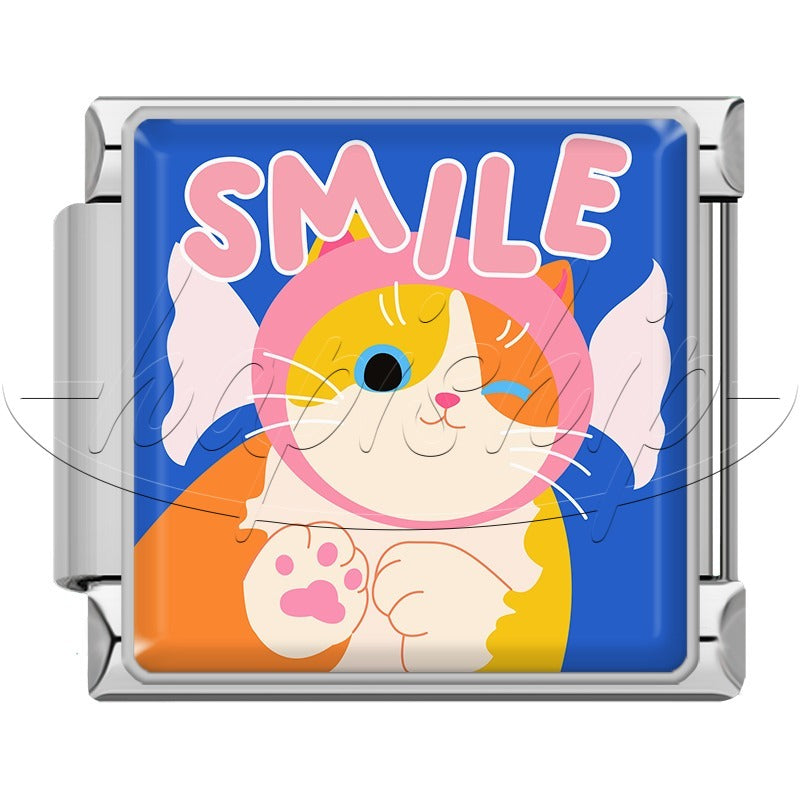 Lovely  Best  Love Cat TZ187-Silver