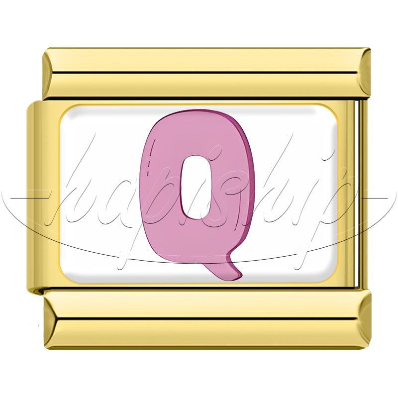 Golden Colorful 26 English Letters TZ037-Gold