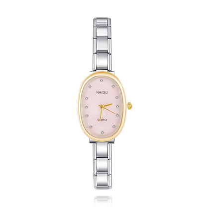 Classic Oval Case Italian Charm Watch — Graceful Everyday Watch Bracelet
