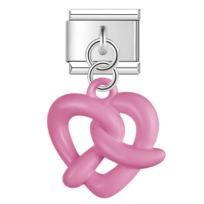 The Heart Knot Pretzel Dangle Charm in Classic & Pastel