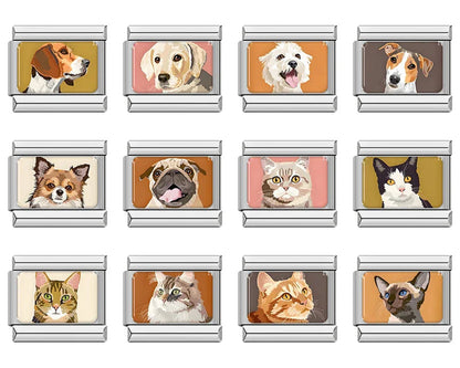 Cats & Dogs Charm – Italian charm bracelet charm, design 1 of 6, by Charmtastic