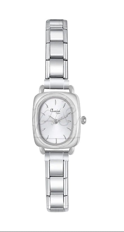 Retro Rounded Rectangle Italian Charm Watch — Vintage-Inspired Watch Bracelet