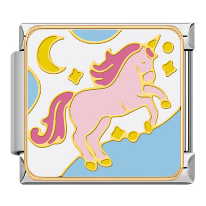 Magical Fairytale & Princess Italian Charms — Pink Castle, Mermaid & Enchanted Bracelet Links