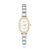 Classic Oval Case Italian Charm Watch — Graceful Everyday Watch Bracelet