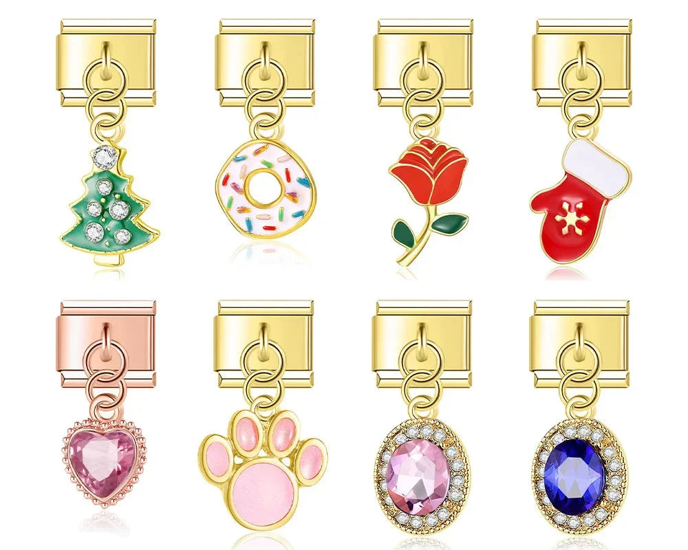 Rose Flower Footprints Claws Heart Donuts DJ272