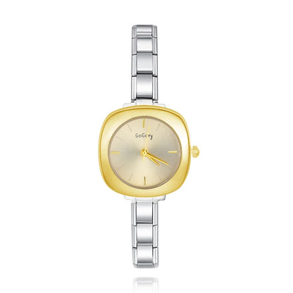 Gold and silver watch charmtastic