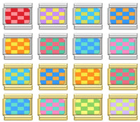 Colorful Checkerboard Italian Charms — Silver & Gold