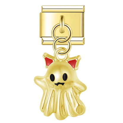 Colorful Demon Ghost charms – gold demon ghost charm, Italian charm bracelet charm by Charmtastic