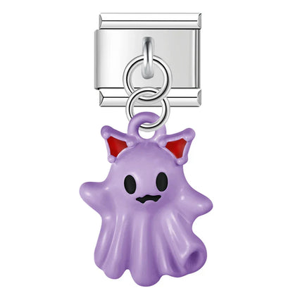 Colorful Demon Ghost charms – purple demon ghost charm, Italian charm bracelet charm by Charmtastic