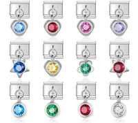Colourful Gemstone Birthday Bead Charms