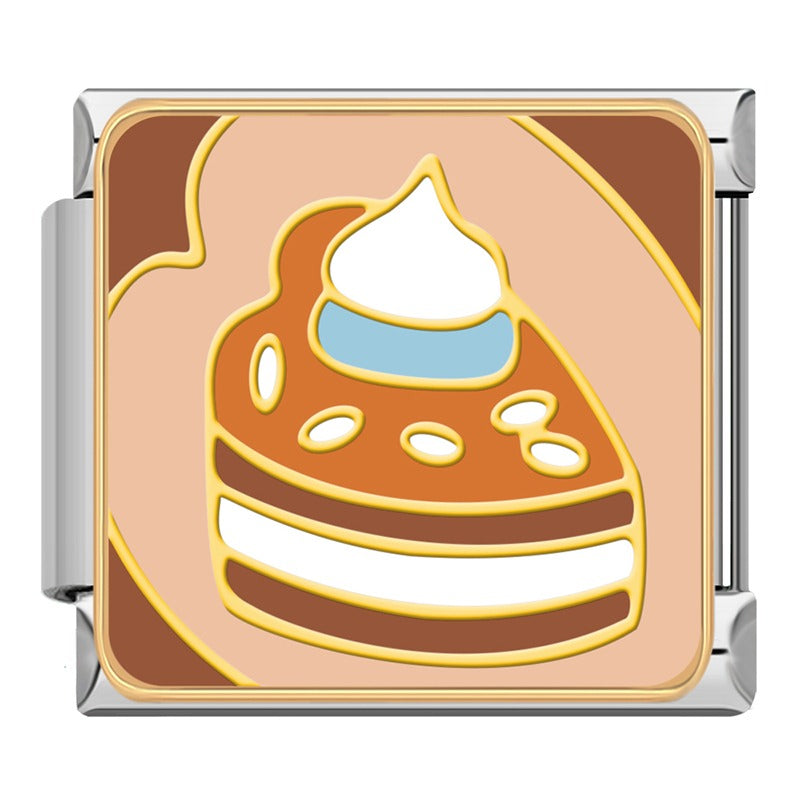 Cozy Cafe & Sweets Charms Food coffee hamburger – cake slice charm, Italian charm bracelet charm by Charmtastic