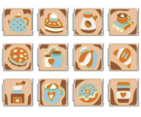 Cozy Café & Sweets Italian Charms — Coffee, Hamburger, Cake, Dessert & Food Bracelet Links