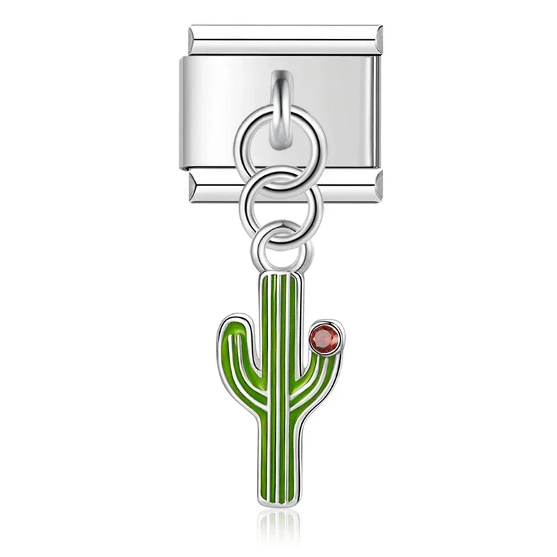Cute Dragonfly Unicorn Owl Butterfly charms – cactus charm, Italian charm bracelet charm by Charmtastic