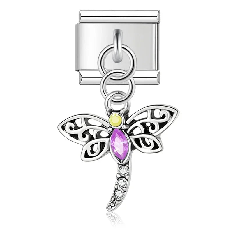 Cute Dragonfly Unicorn Owl Butterfly charms – dragonfly charm, Italian charm bracelet charm by Charmtastic