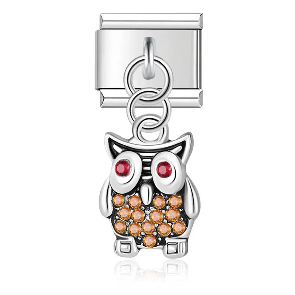Cute Dragonfly Unicorn Owl Butterfly charms – owl charm, Italian charm bracelet charm by Charmtastic