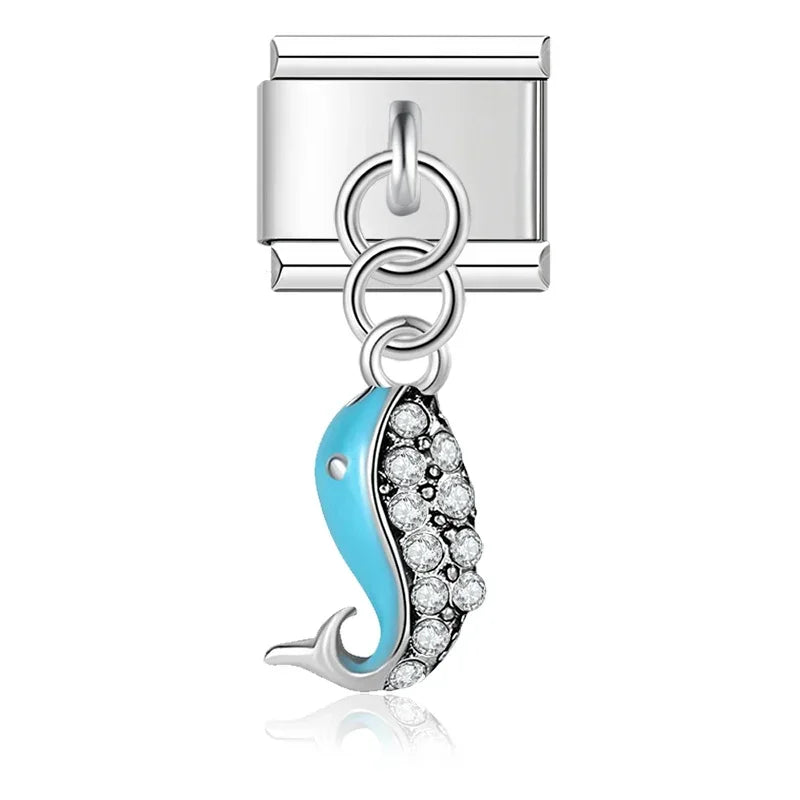 Cute Dragonfly Unicorn Owl Butterfly charms – whale charm, Italian charm bracelet charm by Charmtastic