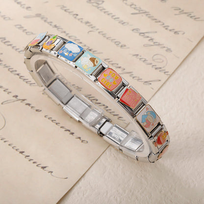 Pastel Magic, Self-Care & Good Luck Italian Charms — Good Night, Luck & Wellness Bracelet Links