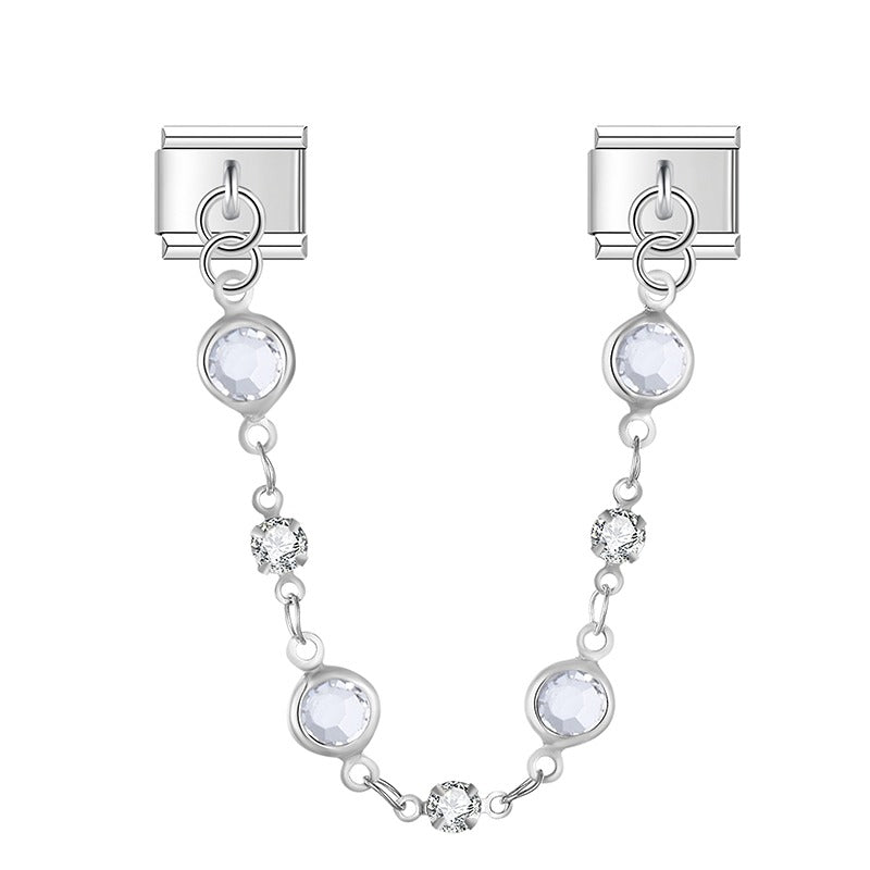 Colored Round Diamonds Chain DJ1568