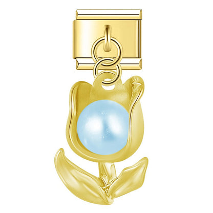 The Celestial Star & Botanical Pearl Dangle Charm