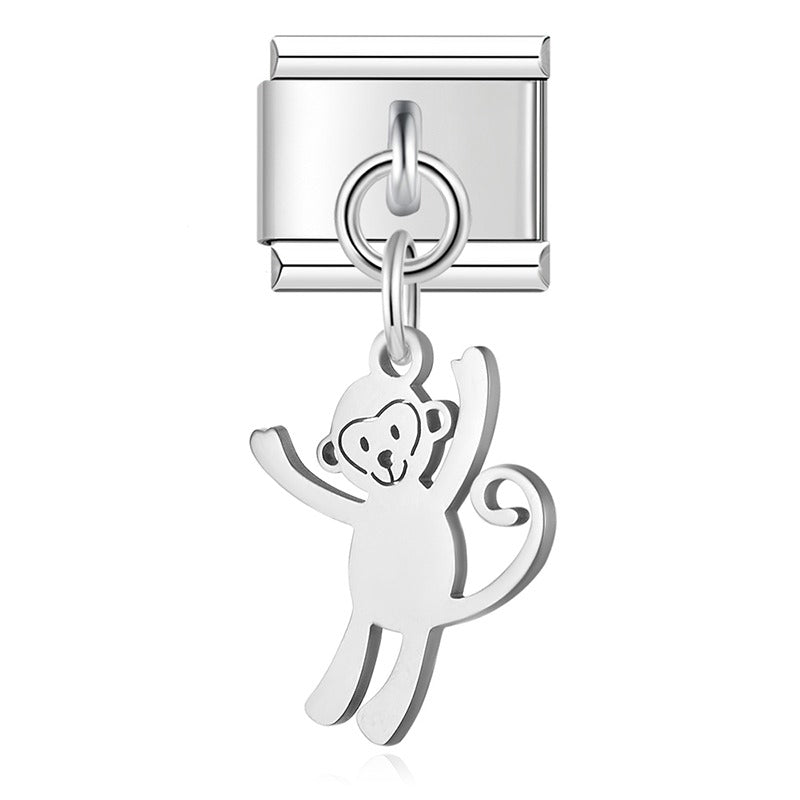 Animals themed italian charms gold&silver