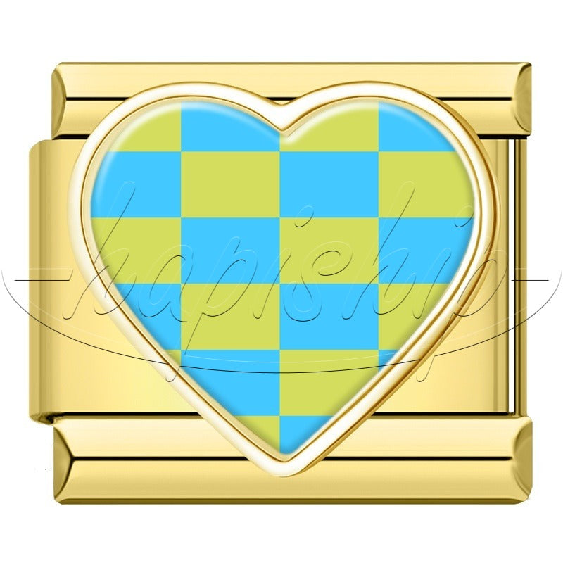 Colorful Grid Heart  TZ158