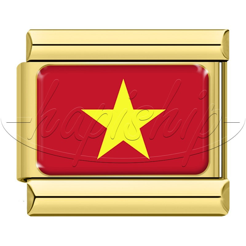 Golden Bulgaria Vietnam Israel National Flag TZ013-Gold