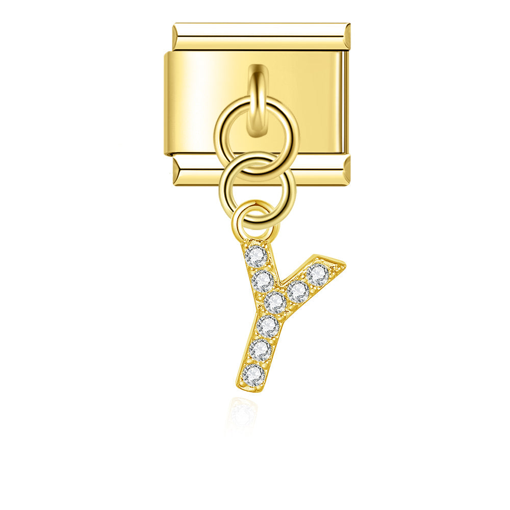 gold / silver  Letters charms  DJ2293