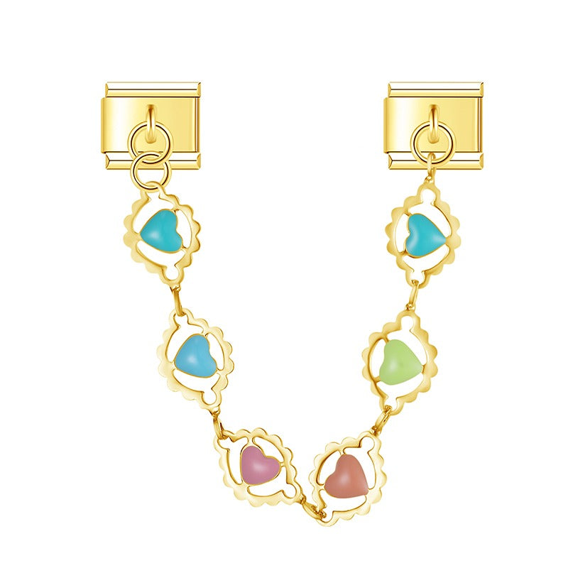 Heart Bow Butterfly Lip Chain DJ1692